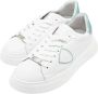 Philippe Model Lage Sneakers in Wit en Aqua White Dames - Thumbnail 3