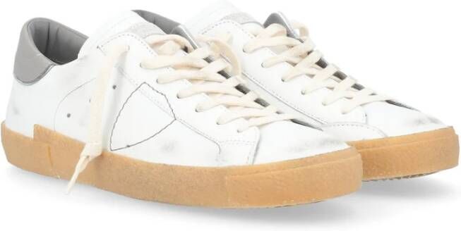 Philippe Model Lage Sneakers in Wit White Heren