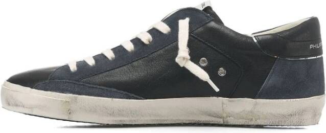 Philippe Model Lage Sneakers met Vernielde Details Black Heren