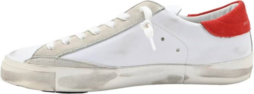 Philippe Model Lage Sneakers Mixage Pop Wit Rood White Heren