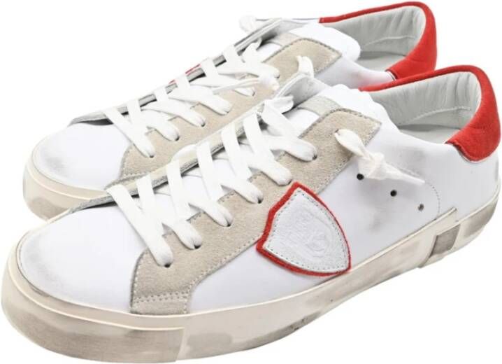 Philippe Model Lage Sneakers Mixage Pop Wit Rood White Heren