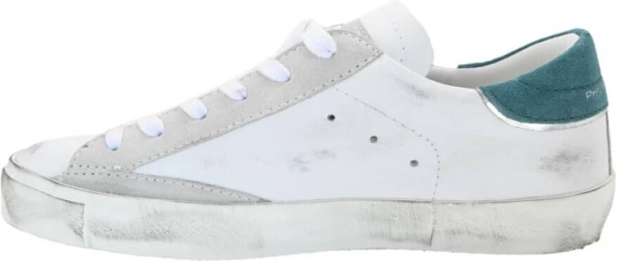 Philippe Model Lage Sneakers Wit Zilver Mix White Dames