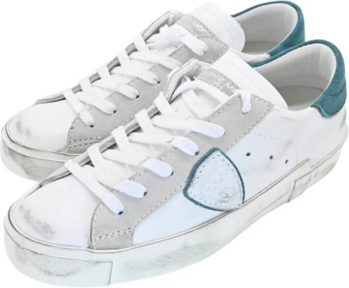 Philippe Model Lage Sneakers Wit Zilver Mix White Dames