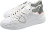 Philippe Model Lage Tempel Sneakers in Wit Zilver White Heren - Thumbnail 3