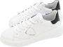 Philippe Model Lage Tempel Sneakers in Wit Zwart White Dames - Thumbnail 3