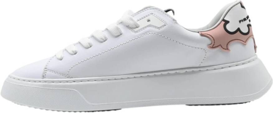 Philippe Model Lage Temple Sneakers in Wit White Heren