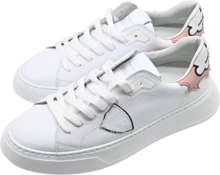 Philippe Model Lage Temple Sneakers in Wit White Heren