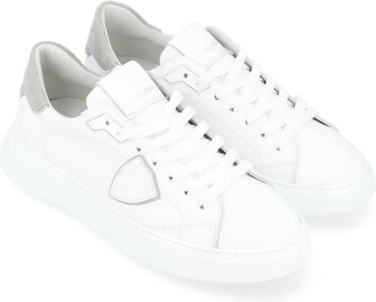 Philippe Model Lage Temple Sneakers voor Mannen White Heren