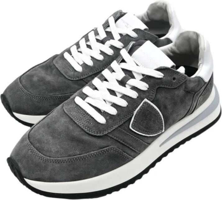 Philippe Model Lage Top Antraciet Sneakers Gray Heren