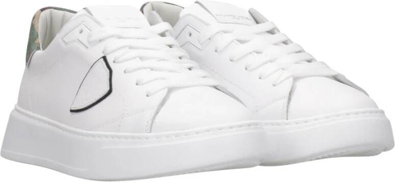 Philippe Model Lage Top Camo Sneakers White Heren