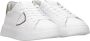 Philippe Model Witte en Militair Groene Leren Sneakers White Heren - Thumbnail 3