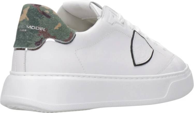 Philippe Model Lage Top Camo Sneakers White Heren