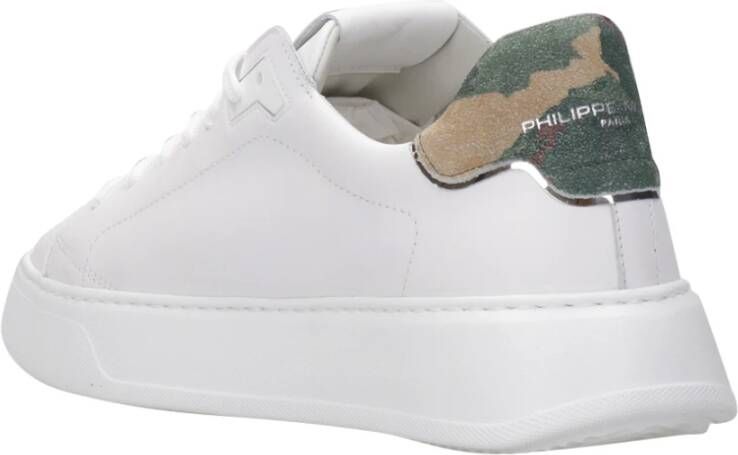 Philippe Model Lage Top Camo Sneakers White Heren