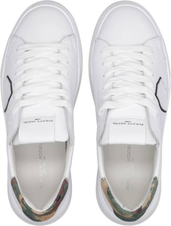 Philippe Model Lage Top Camo Sneakers White Heren