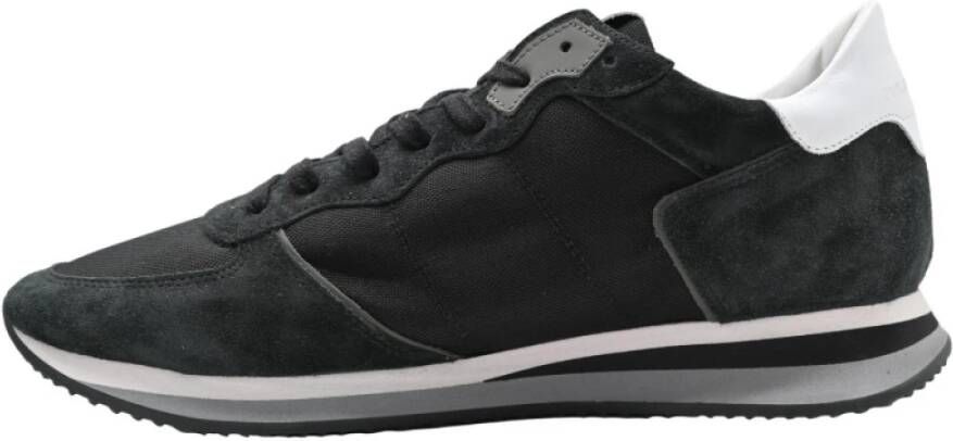 Philippe Model Lage Top Cordura Zwarte Sneakers Black Heren