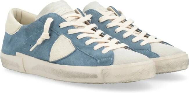 Philippe Model Lage Top Sneakers Blue Heren