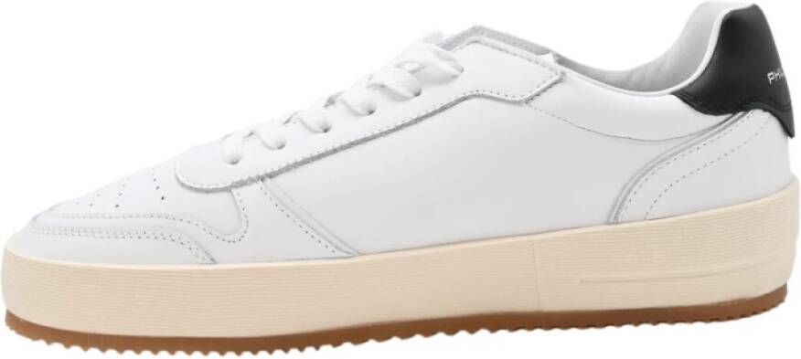 Philippe Model Lage Top Sneakers in Wit en Zwart White Heren