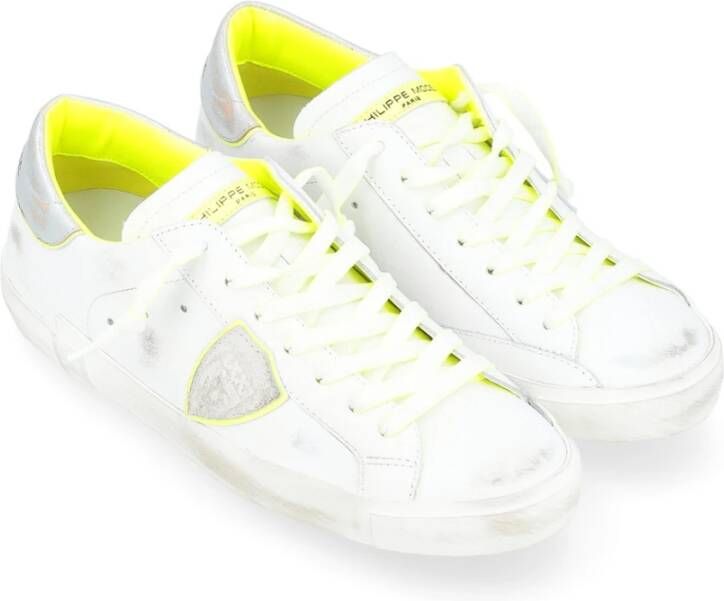 Philippe Model Lage Top Sneakers in Wit White Heren