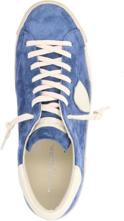 Philippe Model Lage Top Sneakers in Zwart Blue Heren