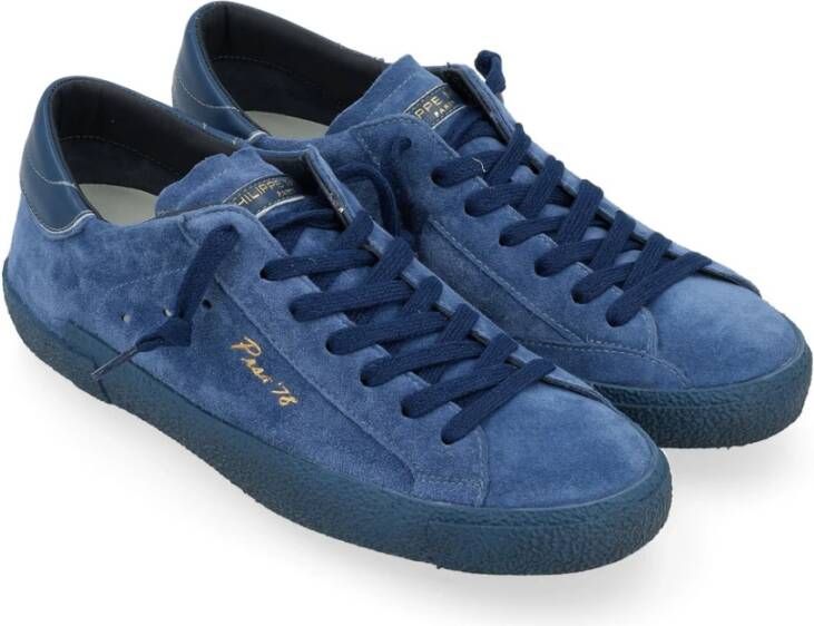 Philippe Model Lage Top Sneakers in Zwart Blue Heren