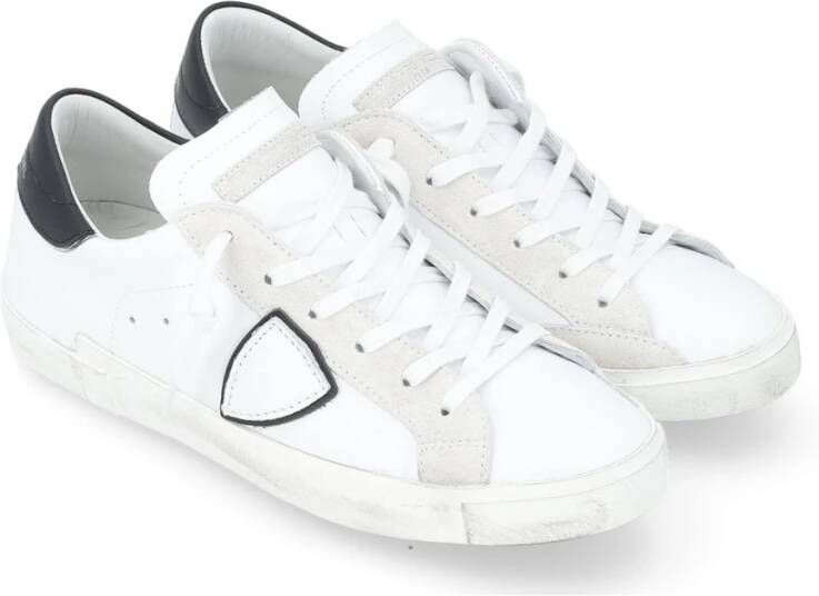 Philippe Model Lage Top Sneakers in Zwart White Heren