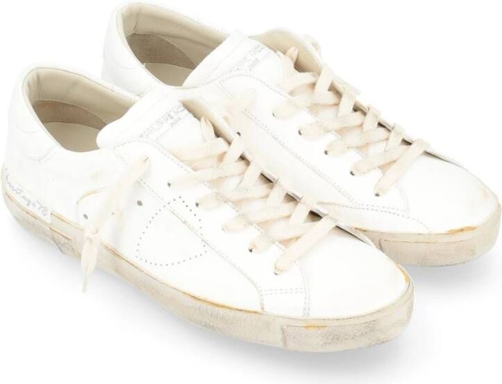 Philippe Model Lage Top Sneakers in Zwart White Heren