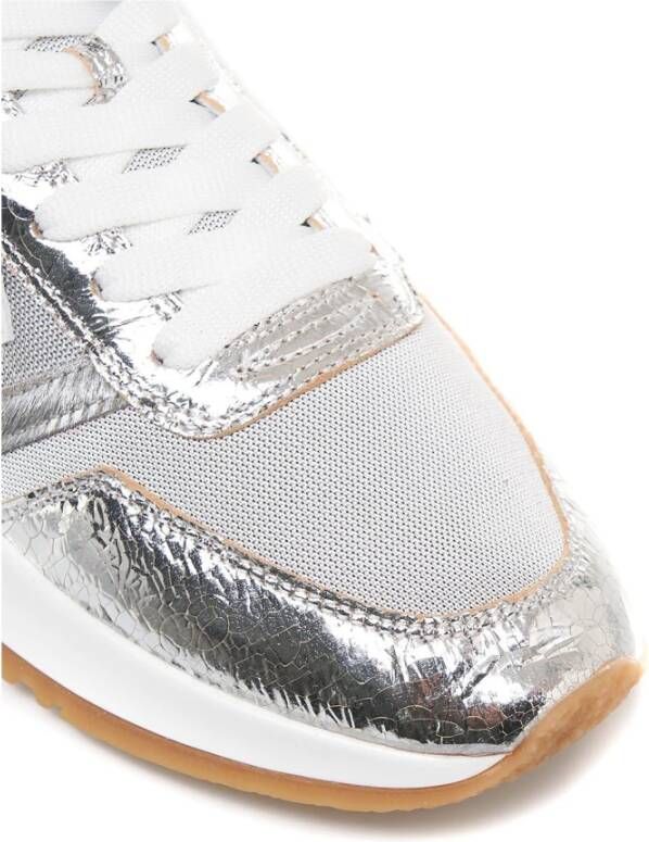 Philippe Model Lage Top Sneakers met Metallic Detail Gray Dames