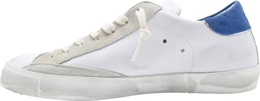 Philippe Model Lage Top Sneakers Mixage Pop Wit Blauw White Heren