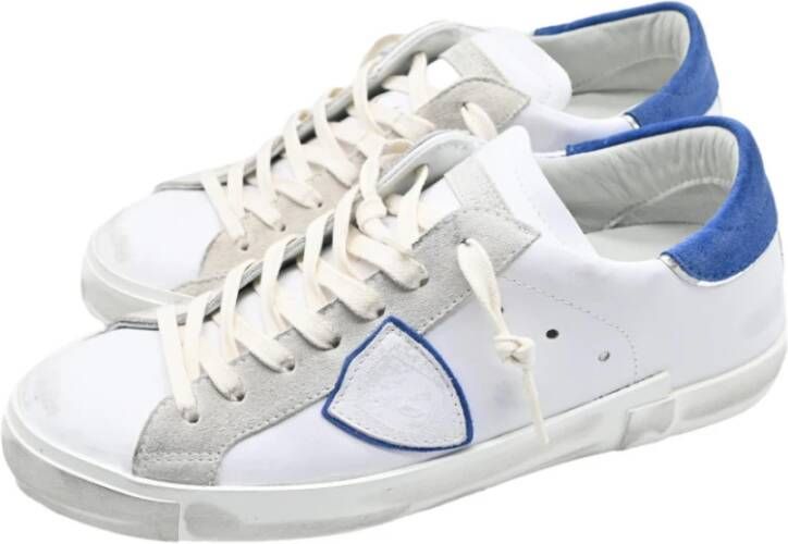 Philippe Model Lage Top Sneakers Mixage Pop Wit Blauw White Heren