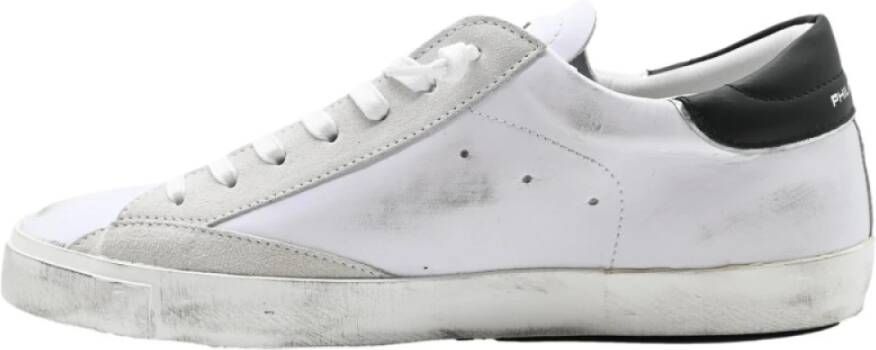 Philippe Model Lage Top Sneakers Mixage Pop Wit Blauw White Heren