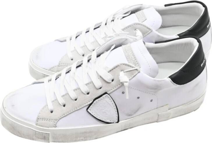 Philippe Model Lage Top Sneakers Mixage Pop Wit Blauw White Heren