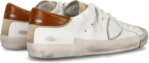 Philippe Model Lage Top Sneakers voor Mannen Beige Dames