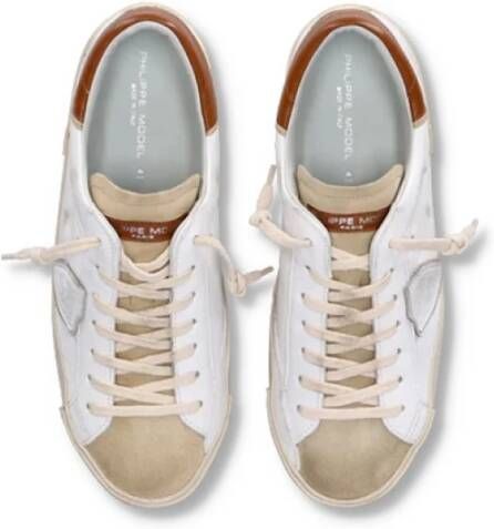 Philippe Model Lage Top Sneakers voor Mannen Beige Dames