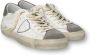 Philippe Model Sneakers met Distressed Effect en Suède Panelen White Heren - Thumbnail 4