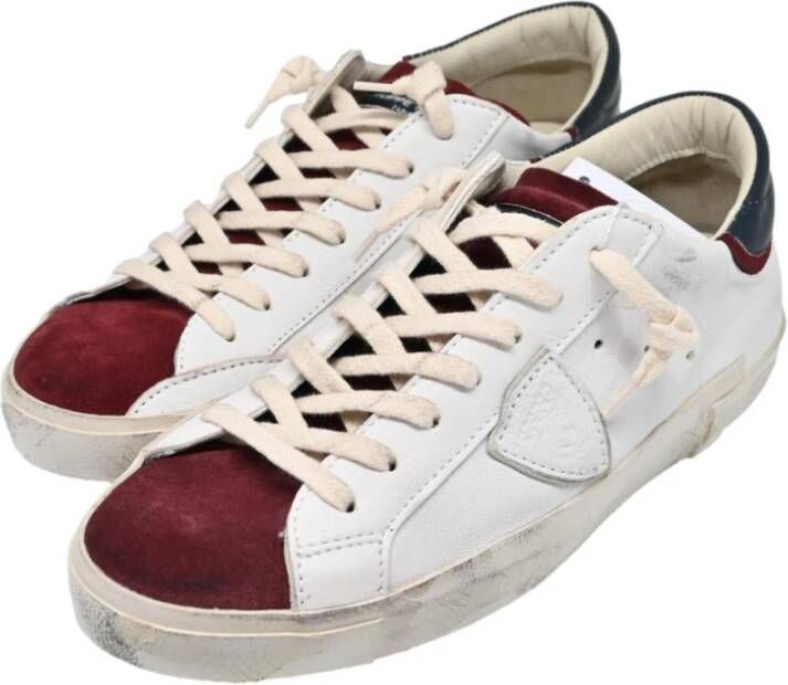 Philippe Model Lage Top Sneakers West Mixage Blanc Multicolor Heren