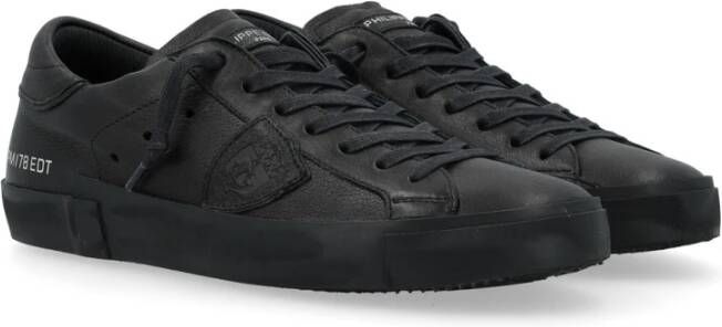 Philippe Model Lage Top Sneakers Zwart Black Heren