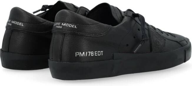 Philippe Model Lage Top Sneakers Zwart Black Heren