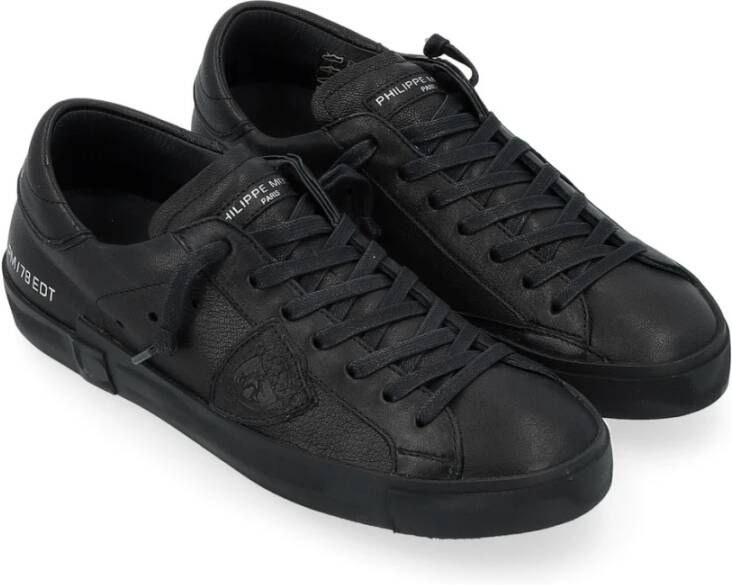 Philippe Model Lage Top Sneakers Zwart Black Heren