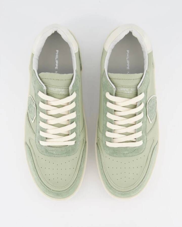 Philippe Model Lage Top Stijlvolle Sneakers voor Mannen Green Heren