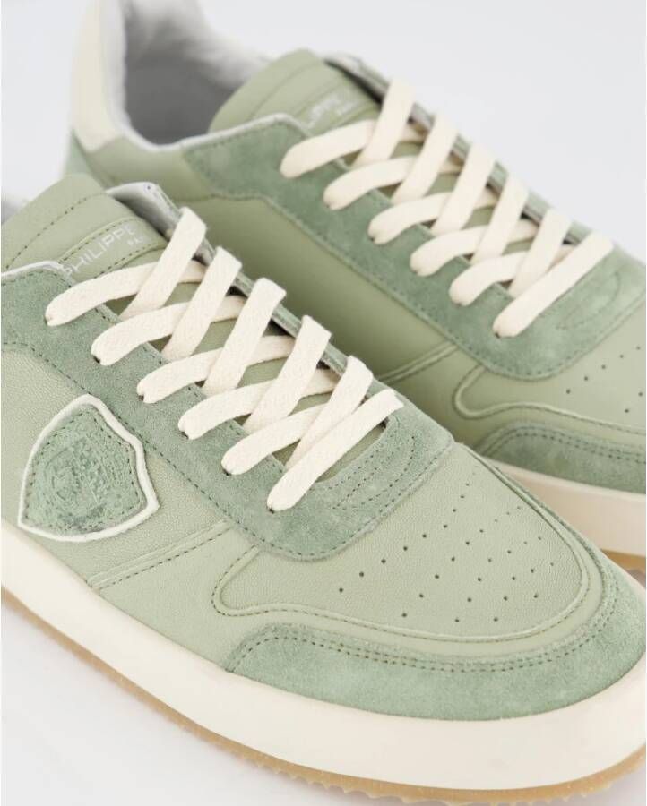 Philippe Model Lage Top Stijlvolle Sneakers voor Mannen Green Heren