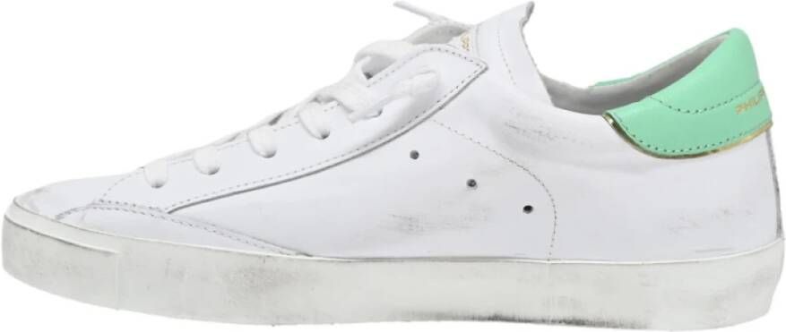 Philippe Model Lage Vrouw Broderie Pop Sneakers White Dames