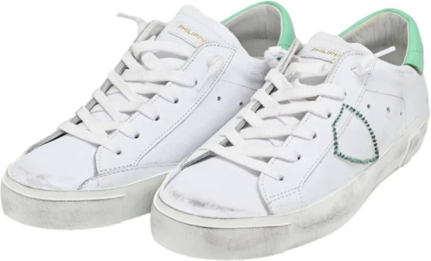 Philippe Model Lage Vrouw Broderie Pop Sneakers White Dames