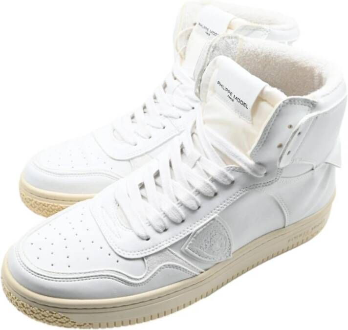 Philippe Model Leeuw Hoge Witte Sneakers White Heren