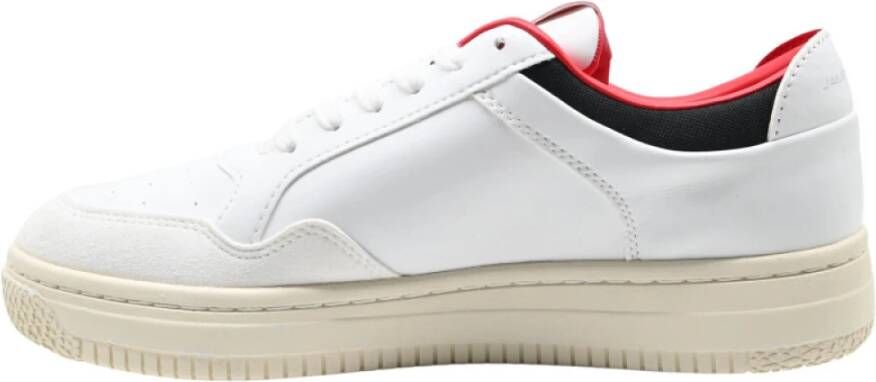 Philippe Model Leeuw Lage Sneakers Wit Rood White Heren