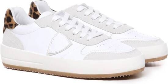 Philippe Model Leopard Pony Skin Mode Sneakers White Dames