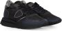 Philippe Model Leren en stoffen hoge sneakers Black Dames - Thumbnail 4