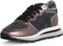 Philippe Model Leren en stoffen hoge sneakers Brown Dames - Thumbnail 2