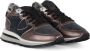 Philippe Model Leren en stoffen hoge sneakers Brown Dames - Thumbnail 4