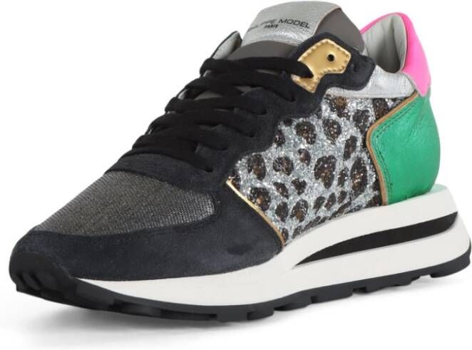 Philippe Model Leren en stoffen sneakers Tropez Haute Multicolor Dames