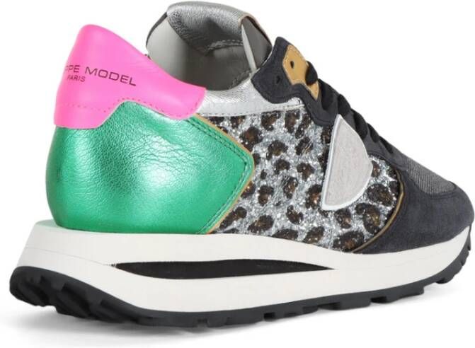 Philippe Model Leren en stoffen sneakers Tropez Haute Multicolor Dames